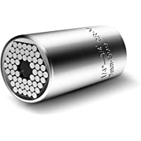 INSMA Universal Llave de Vaso-7-19 mm Llave de Vaso MultifuncionalHerramientas de Mano con Taladro Adaptador Juego Coche…